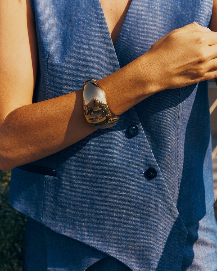 Veston sans manche en jean - denim luxe